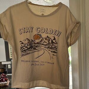 Stay Golden Mojave Graphic Crop Top - Cream